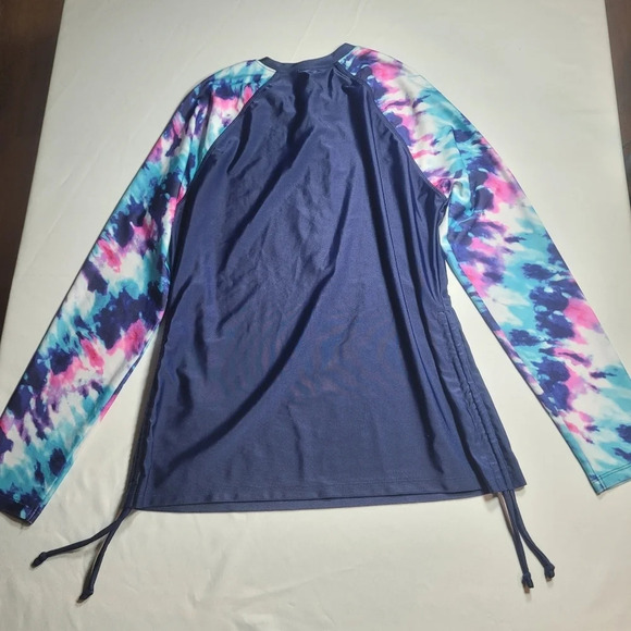 Free Country Tie Dye Long Sleeve Quarter Zip Outdoor Shirt sz M SA1813132 - Picture 8 of 9
